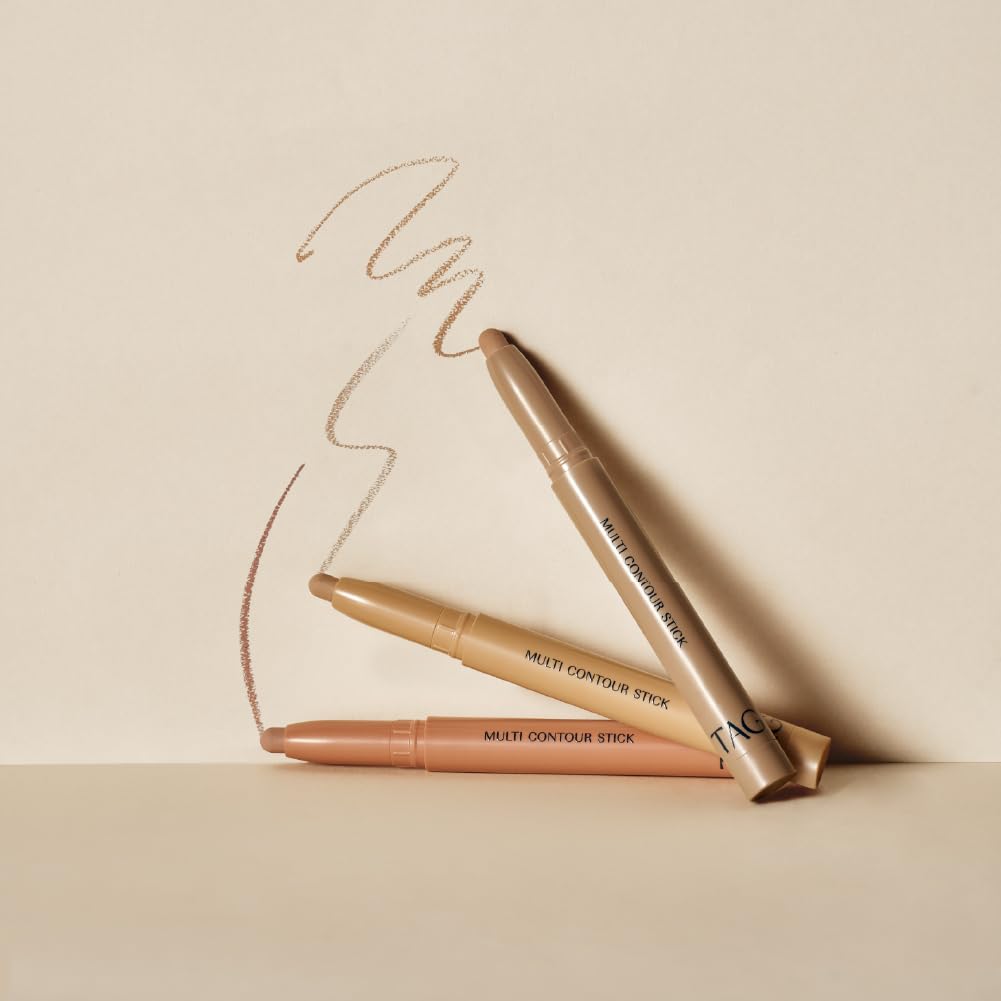 TAG Multi Contour Stick near the eye area enhances soft, blendable definition.