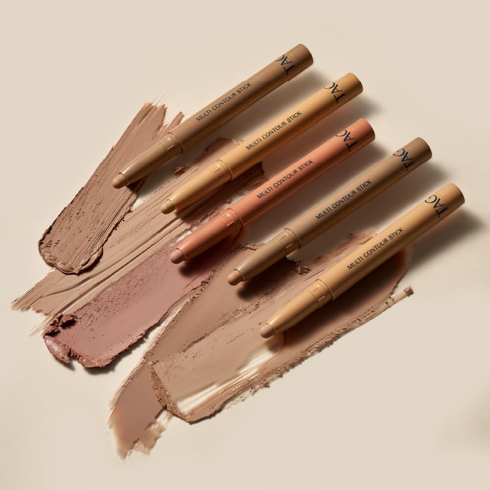 TAG Multi Contour Stick nose-shadow application creates refined profile.