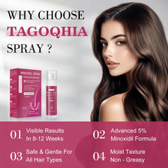 TAGOQHIA biotin-infused minoxidil supports scalp vitality and fuller-looking hair.