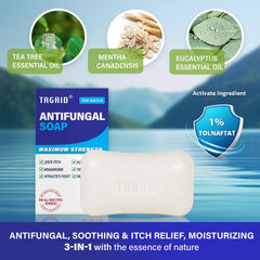 TAGRID antifungal soap suds lather up during shower for thorough cleansing