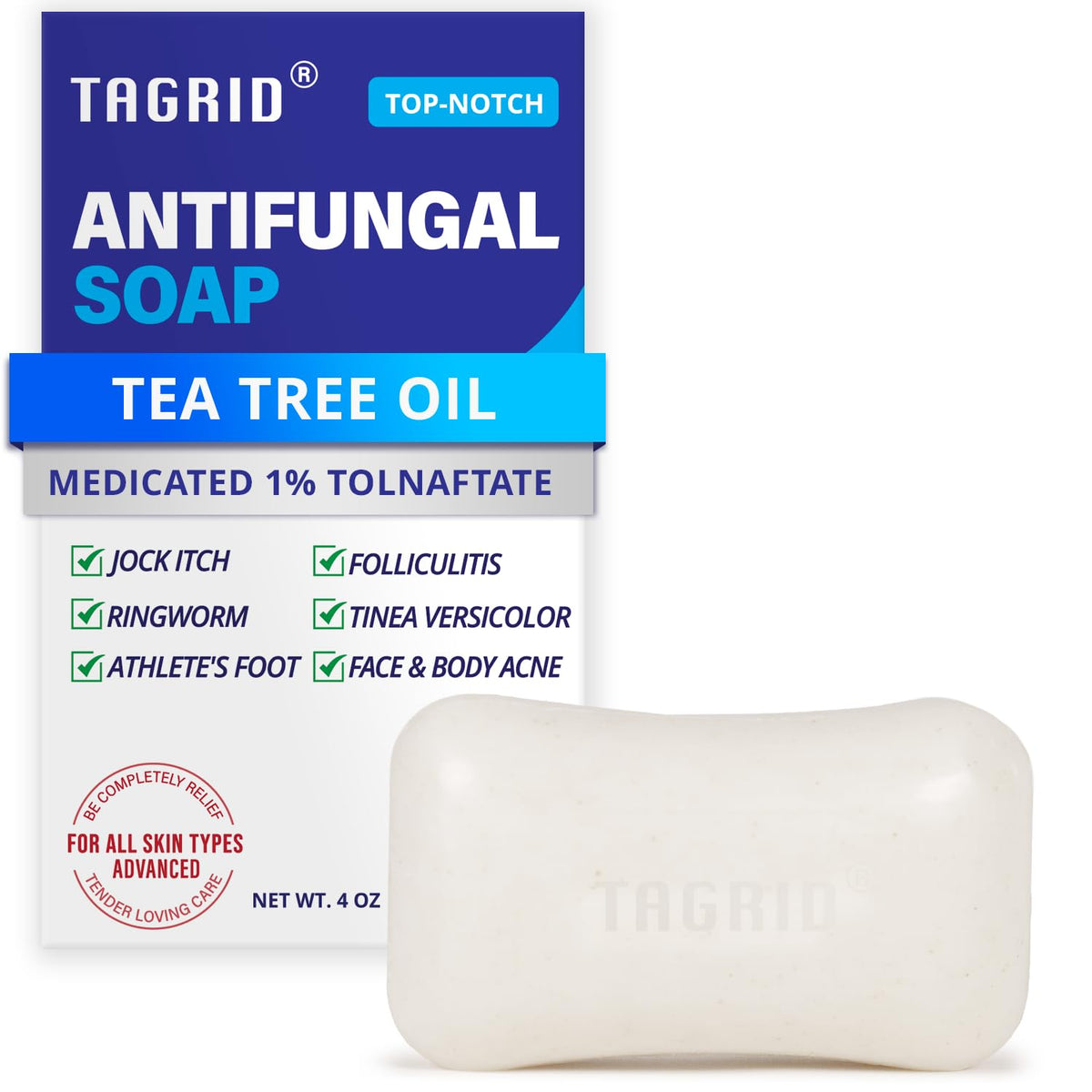 TAGRID antifungal soap bottle with tea tree oil for post-workout refresh