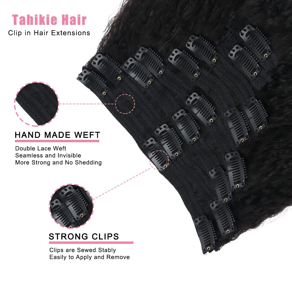Tahikie clip-in extensions clips detail for easy secure wearing.