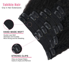 Tahikie clip-in extensions clips detail for easy secure wearing.