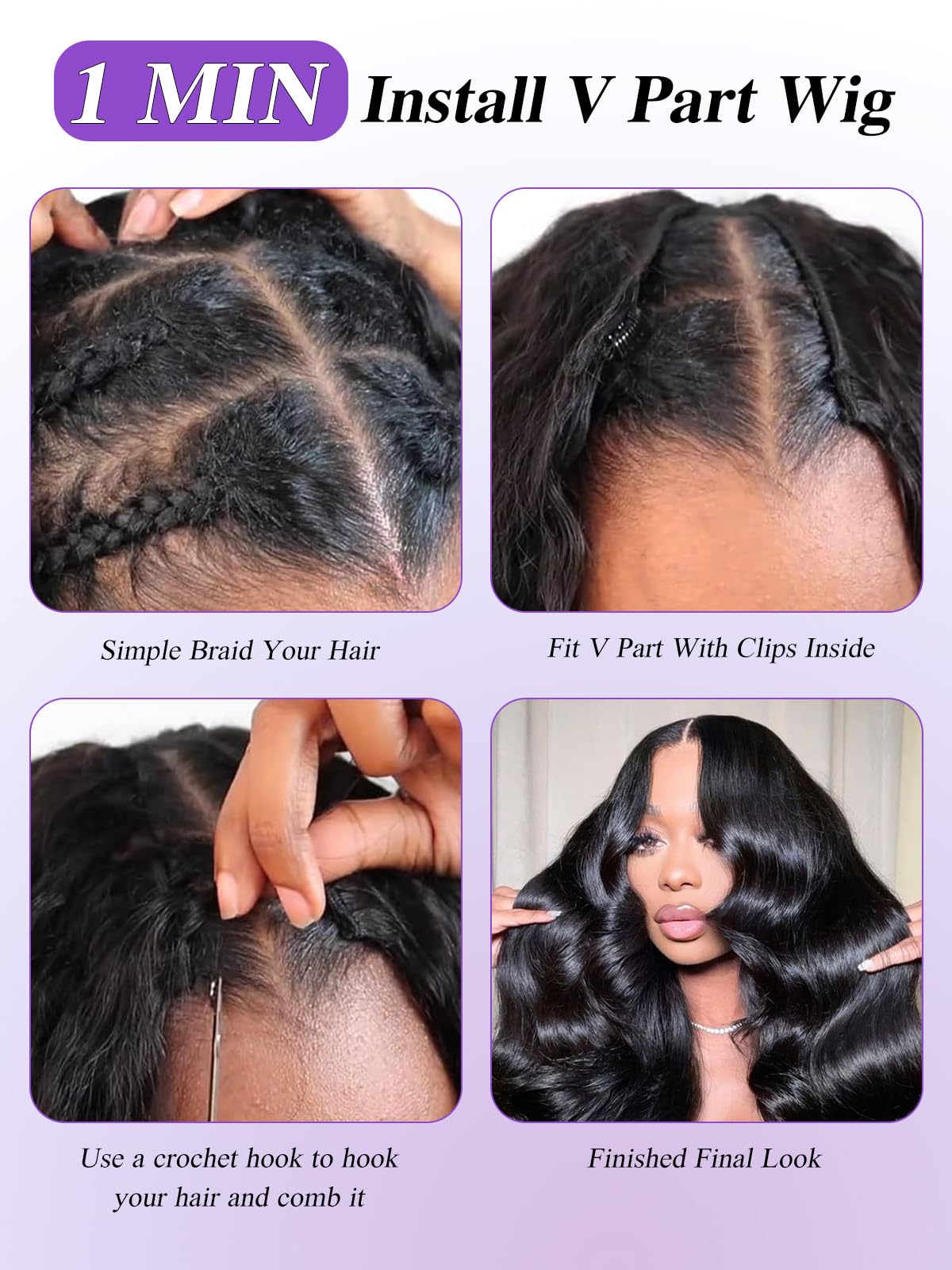 Tahikie V Part Wig heat-styling friendly for versatile looks