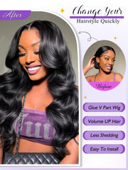 Tahikie V Part Wig seamless V-line edge for realistic scalp look