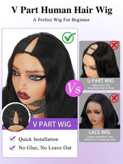 Tahikie V Part Wig upgraded comb grip for gentle secure hold