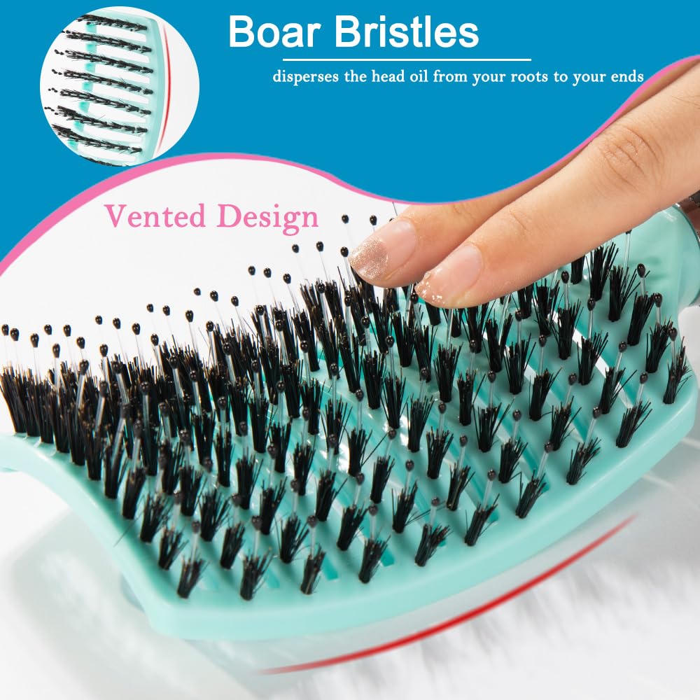TaiBest vented detangler during blow-dry for faster drying