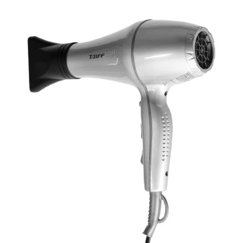 Taiff Style Hair Dryer IonSense Silver diffuser attachment enhances curls with gentle airflow for defined waves