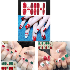 TailaiMei full-wrap nail stickers applied smoothly for long-lasting festive look