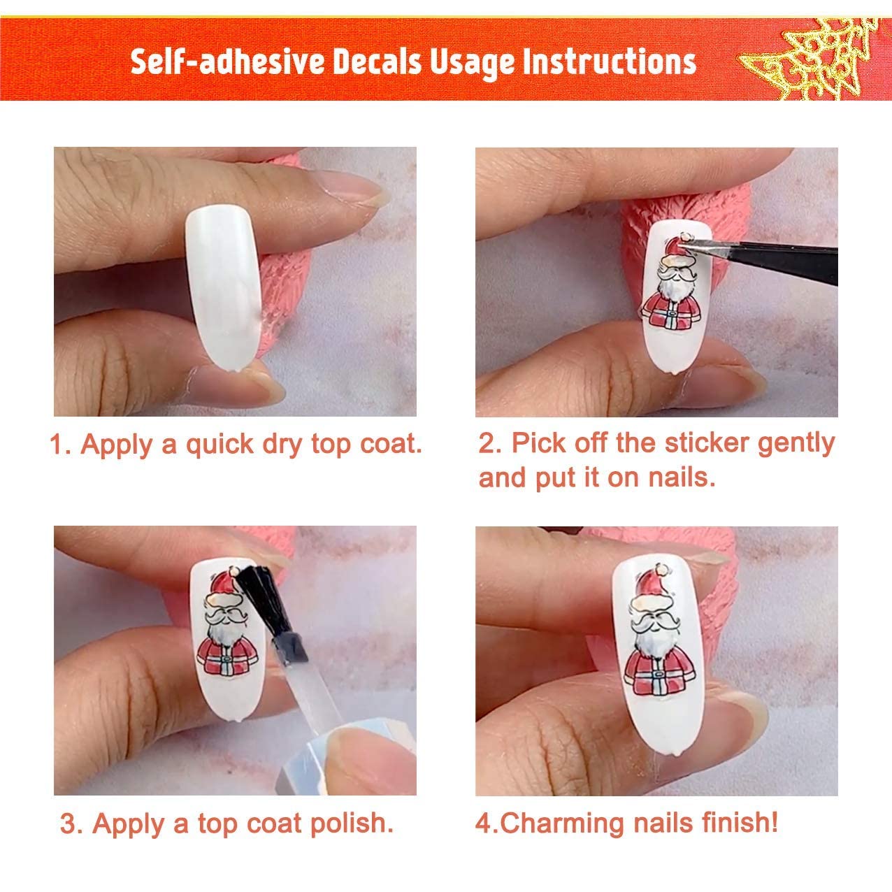 TailaiMei self-adhesive nail decals easy to apply at home