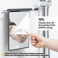 TAILI bathroom mirror with dual razor storage and gel space for compact shaving.