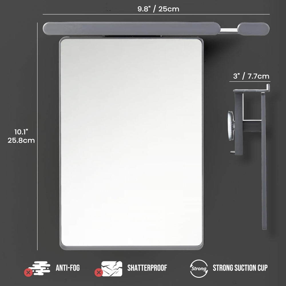 TAILI fogless mirror demonstrates strong suction for reliable wall mounting in busy bathrooms.