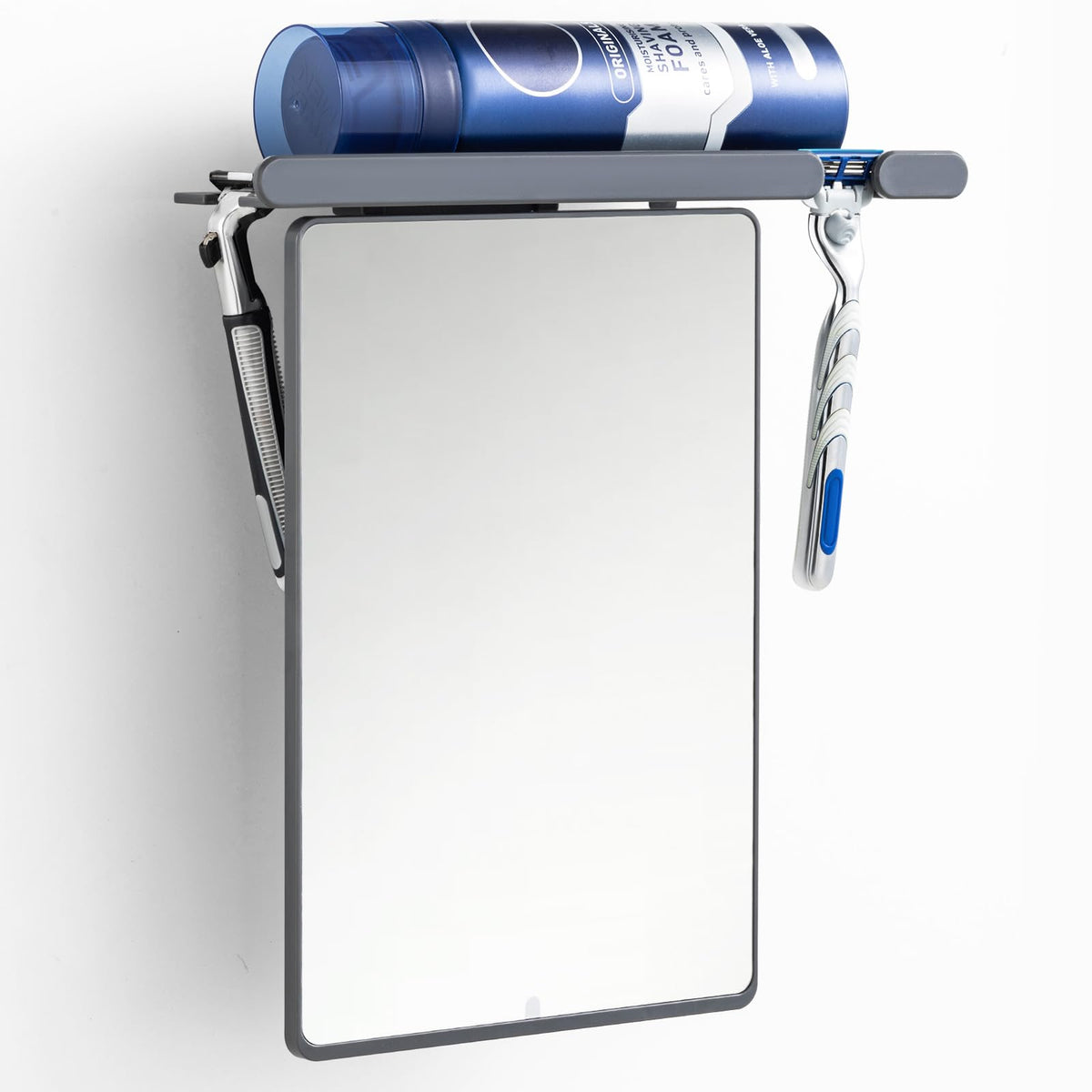 TAILI shower mirror fogless with integrated razor holder for an organized shaving routine.
