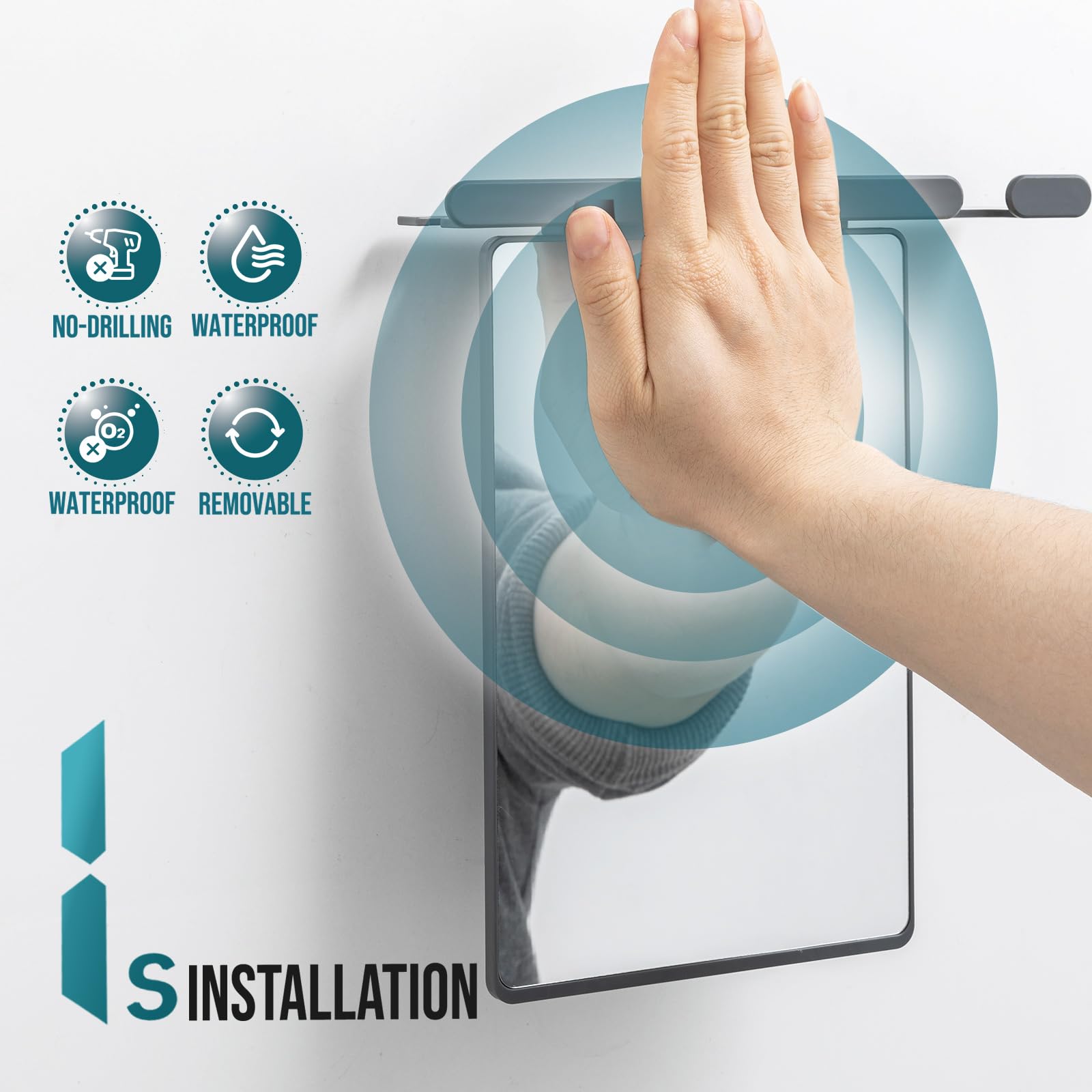 TAILI shower mirror wall mount design highlights space saving organization in compact bathrooms