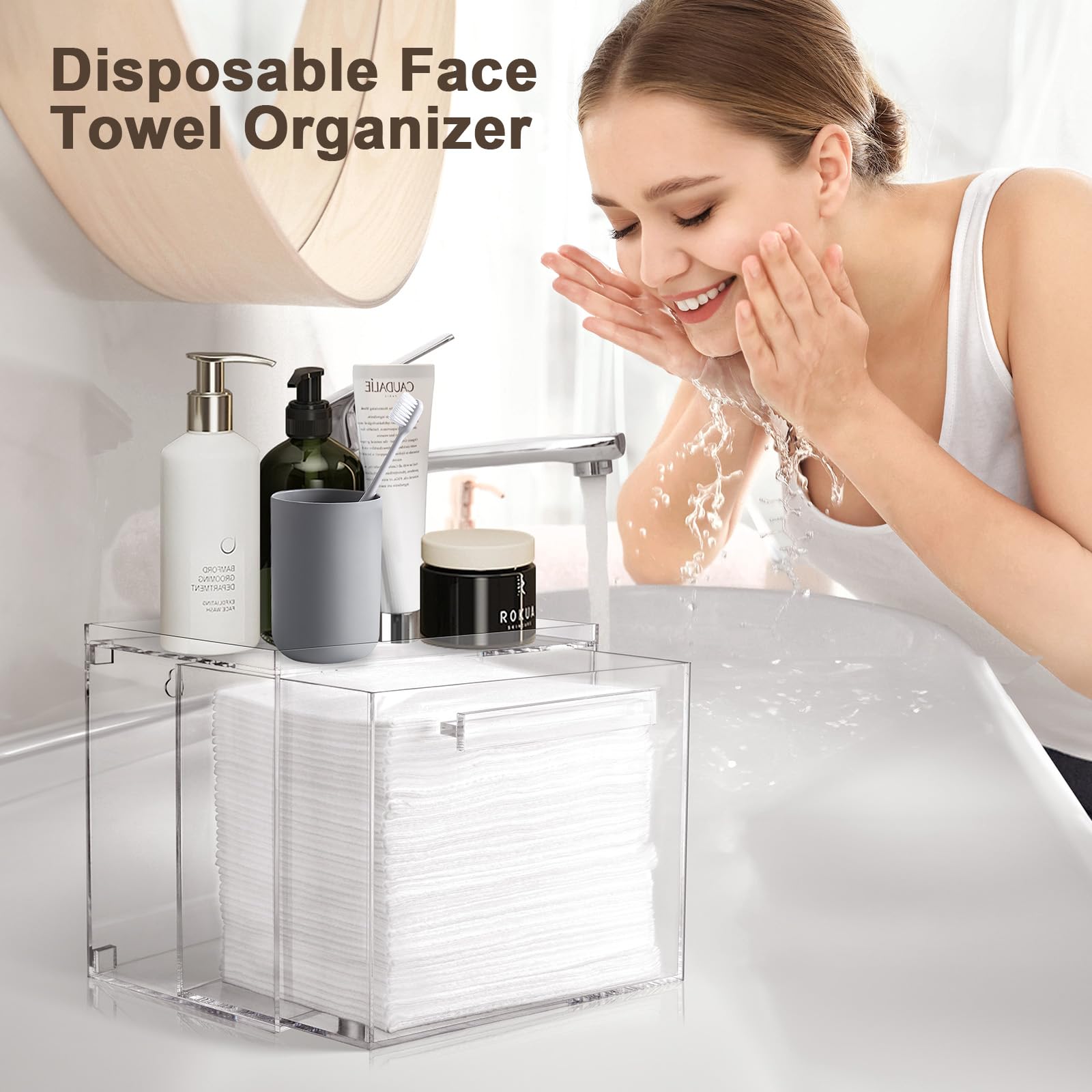 TAINESS easy-access drawer view keeps disposable towels neatly visible and ready.