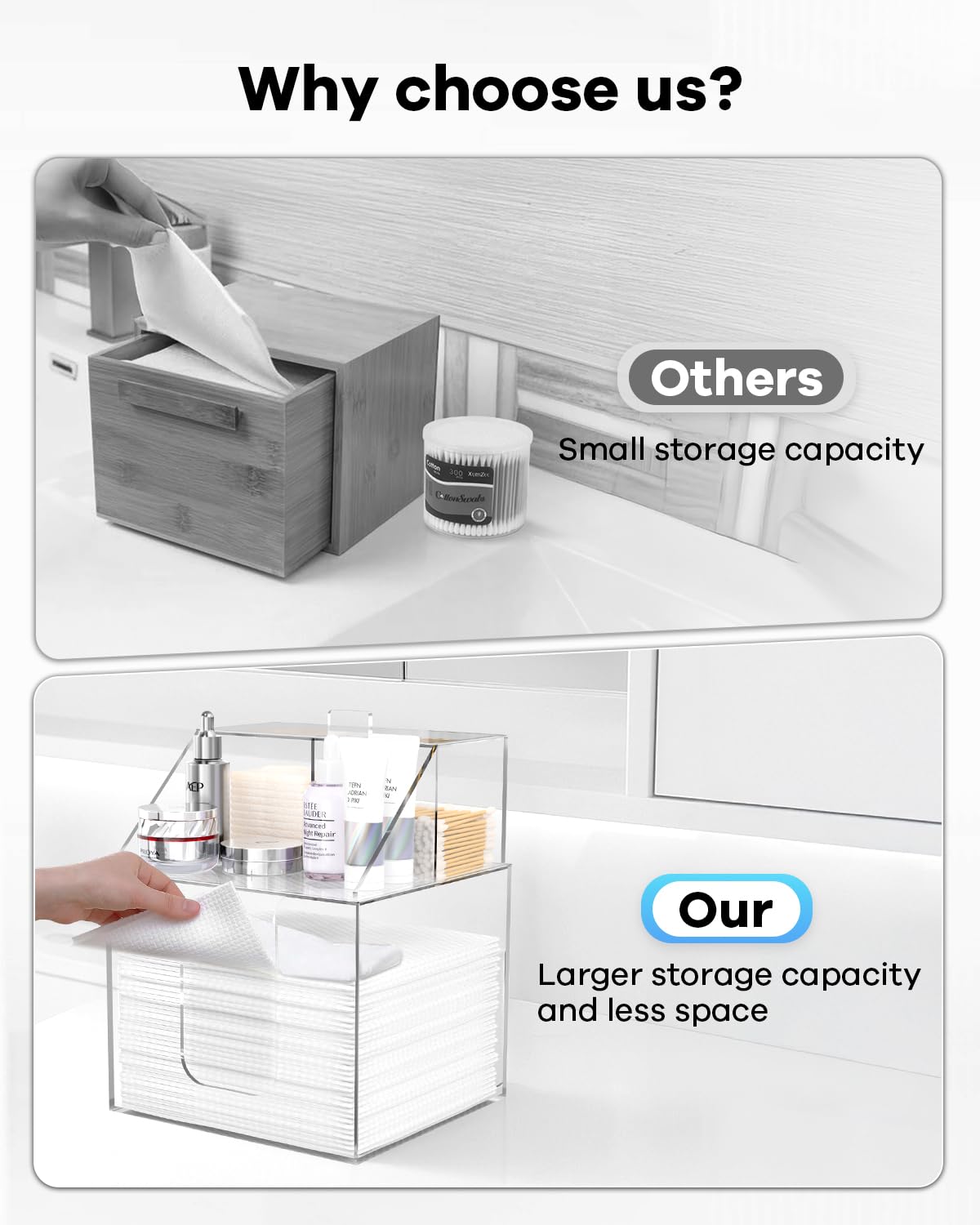 TAINESS four-color options complement most bathroom styles and decor