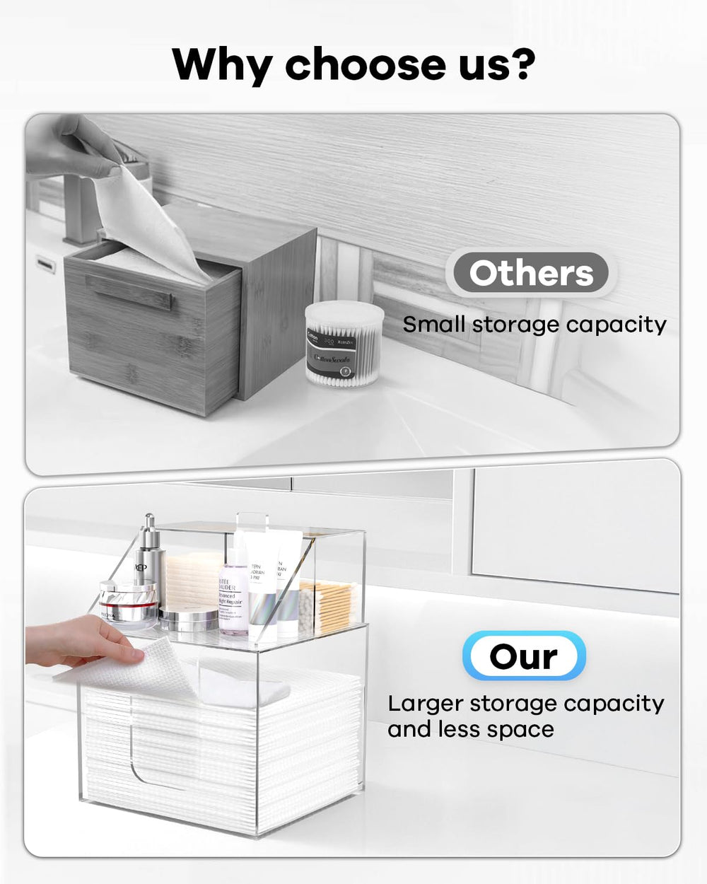 TAINESS four-color options complement most bathroom styles and decor