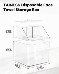 TAINESS waterproof design keeps bathroom items dry in a sleek clear case
