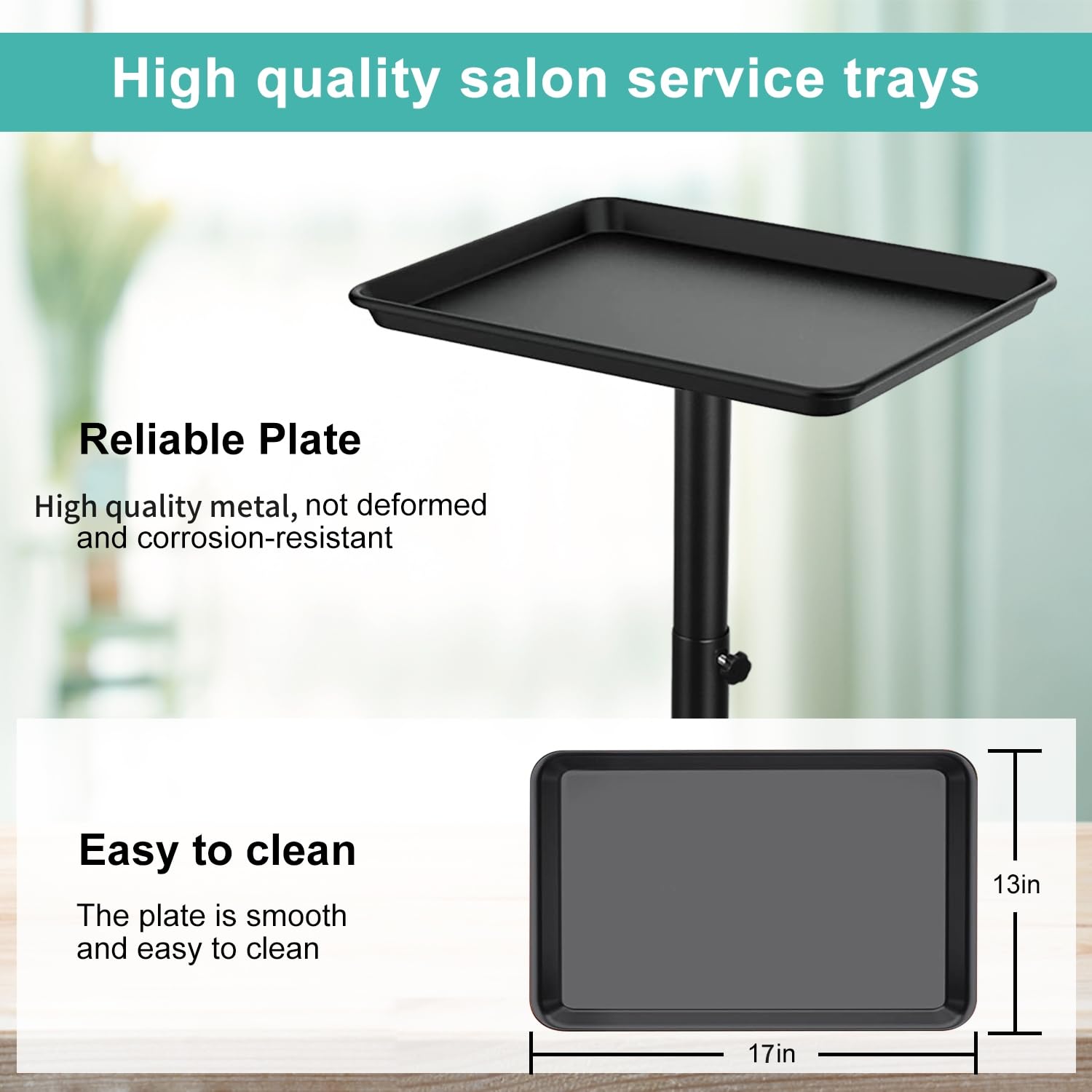 Takeashine salon tray cart sturdy feet provide stable support during service