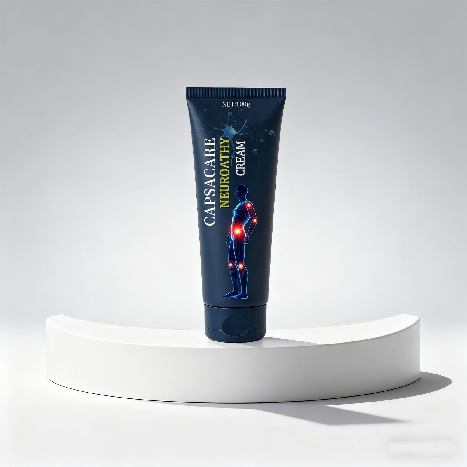 TakTuqa Capsacare on tired feet providing soothing relief after activity.