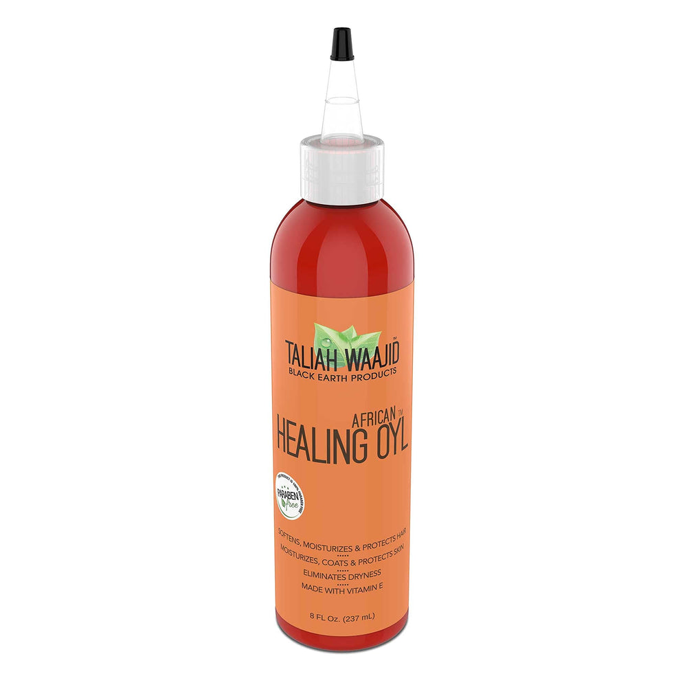 Taliah Waajid African Healing Oyl body application nourishes skin and seals in moisture.