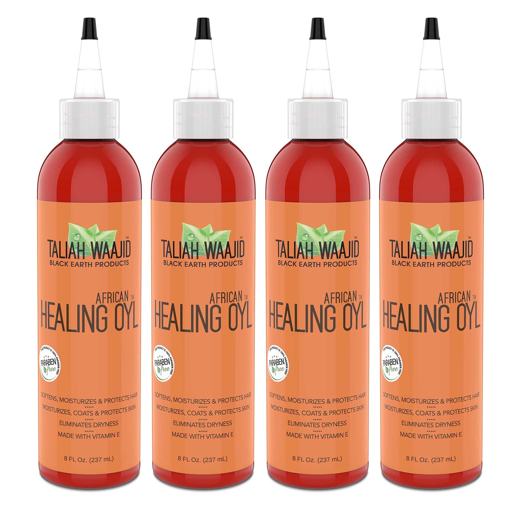Taliah Waajid Black Earth African Healing Oyl bottle front for versatile hair and skin moisture.