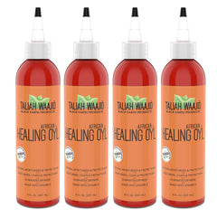 Taliah Waajid Black Earth African Healing Oyl bottle front for versatile hair and skin moisture.