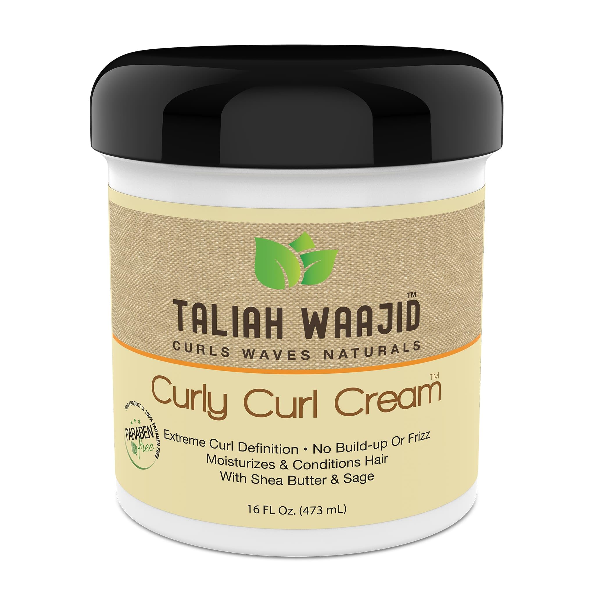 Taliah Waajid frizz-control closeup showing shine and smooth curls