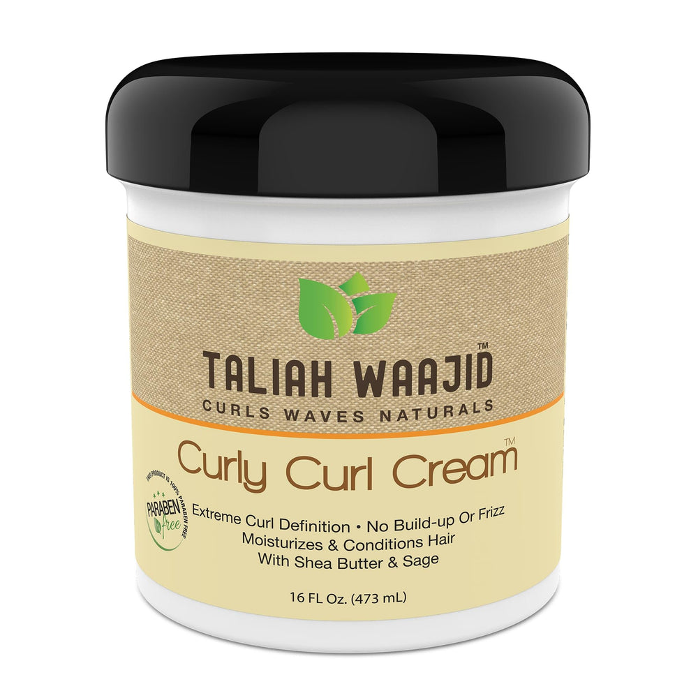 Taliah Waajid frizz-control closeup showing shine and smooth curls