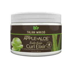 Taliah Waajid curl elixir application on hands demonstrates easy leave-in styling.