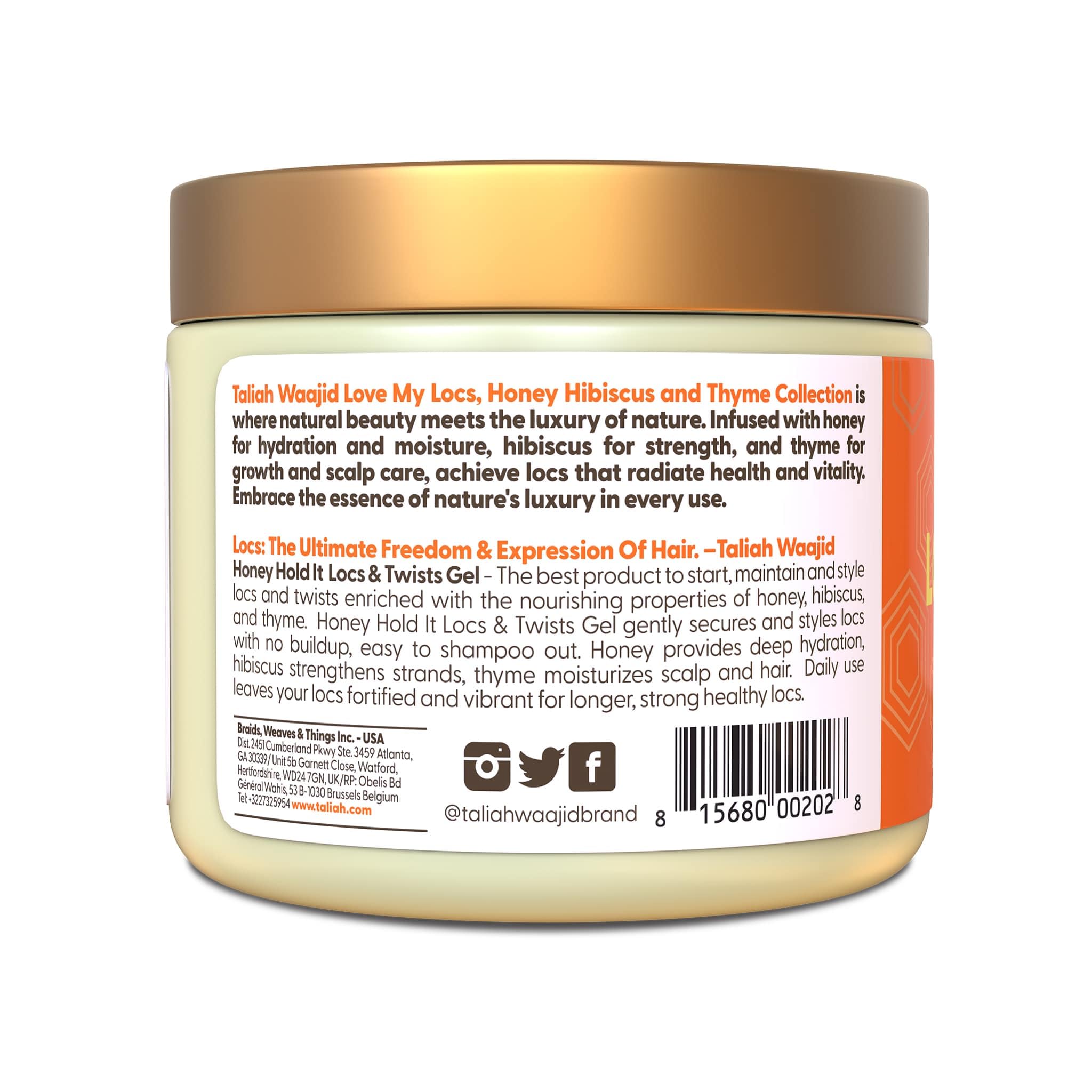 Taliah Waajid Love My Locs Honey Hold It Locs and Twists Gel applying to hair for smooth hold