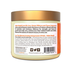 Taliah Waajid Love My Locs Honey Hold It Locs and Twists Gel applying to hair for smooth hold