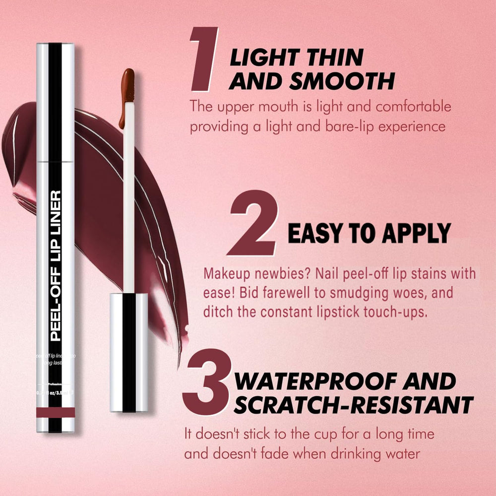 Talinzen lip stain peel-off peel action highlights easy apply-and-peel removal.