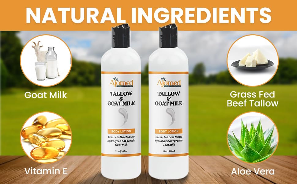 Tallow & Goat Milk massage routine suggests calming daily self-care.