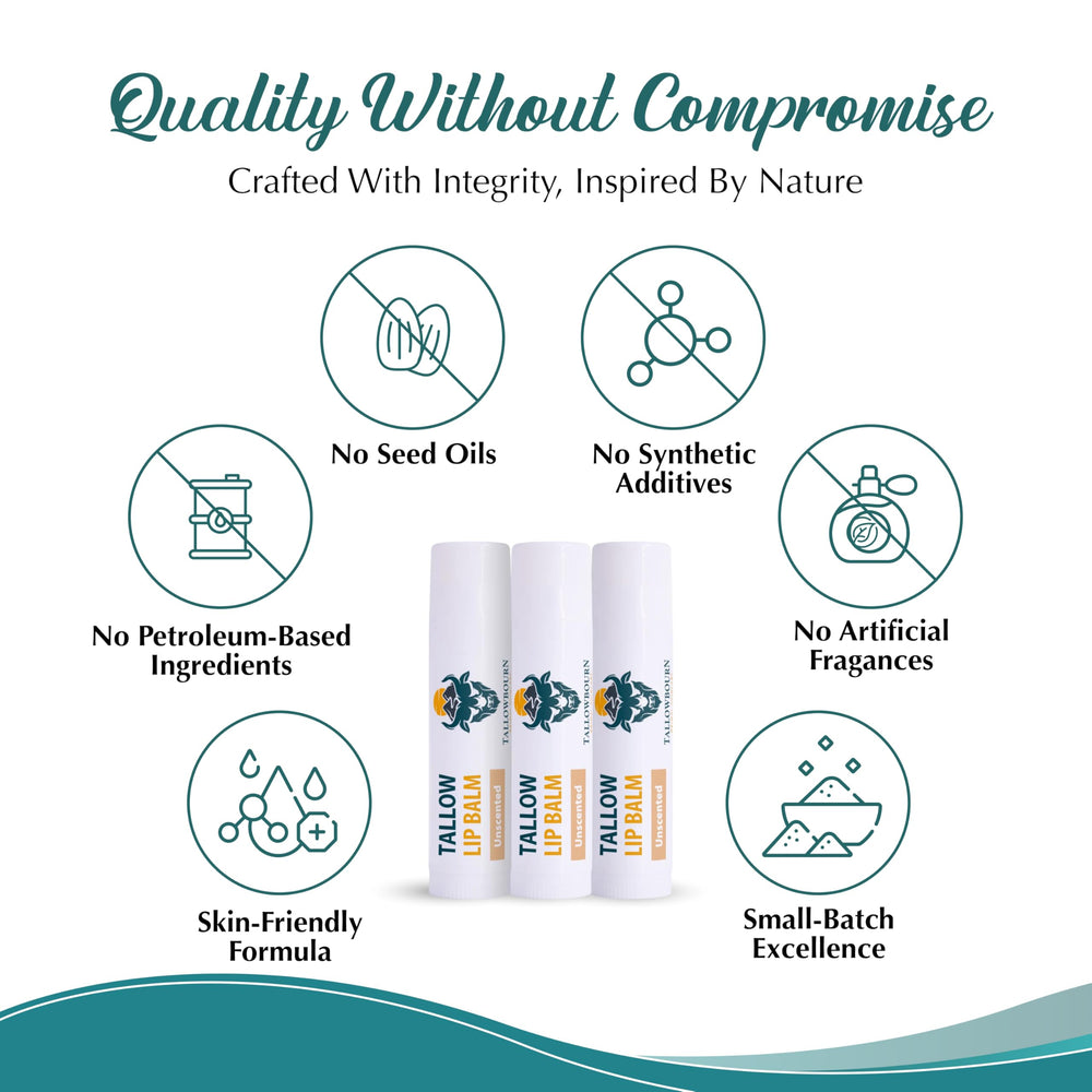 Tallowbourn lip balm application close-up showing smooth, everyday lip comfort