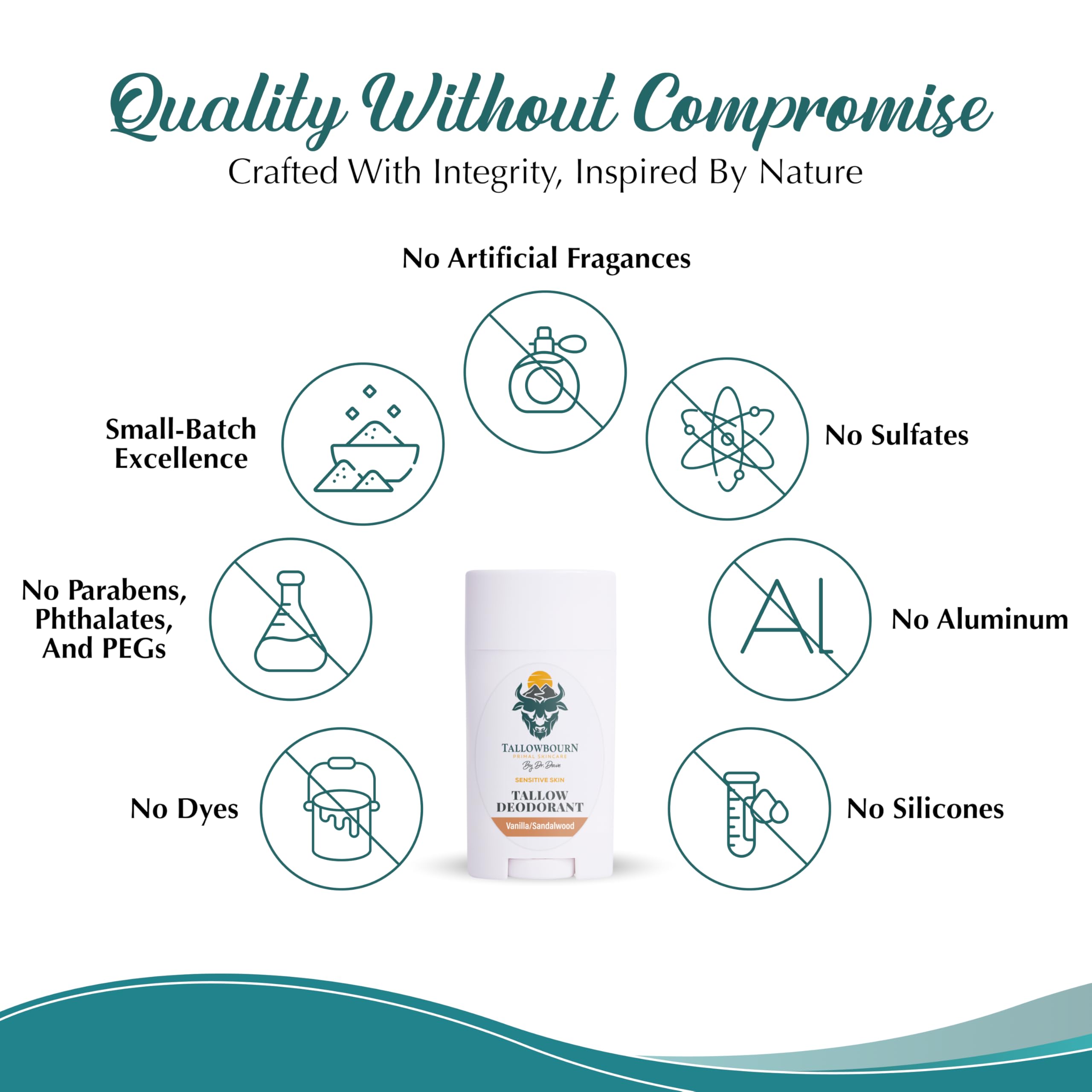 Tallowbourn Tallow Deodorant packaging emphasizes clean, sustainable design.