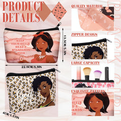 Talltalk African American women pattern pouch with bright prints expresses personal style for on-the-go.