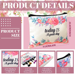Talltalk pink flower design bag ideal for cosmetics and small essentials