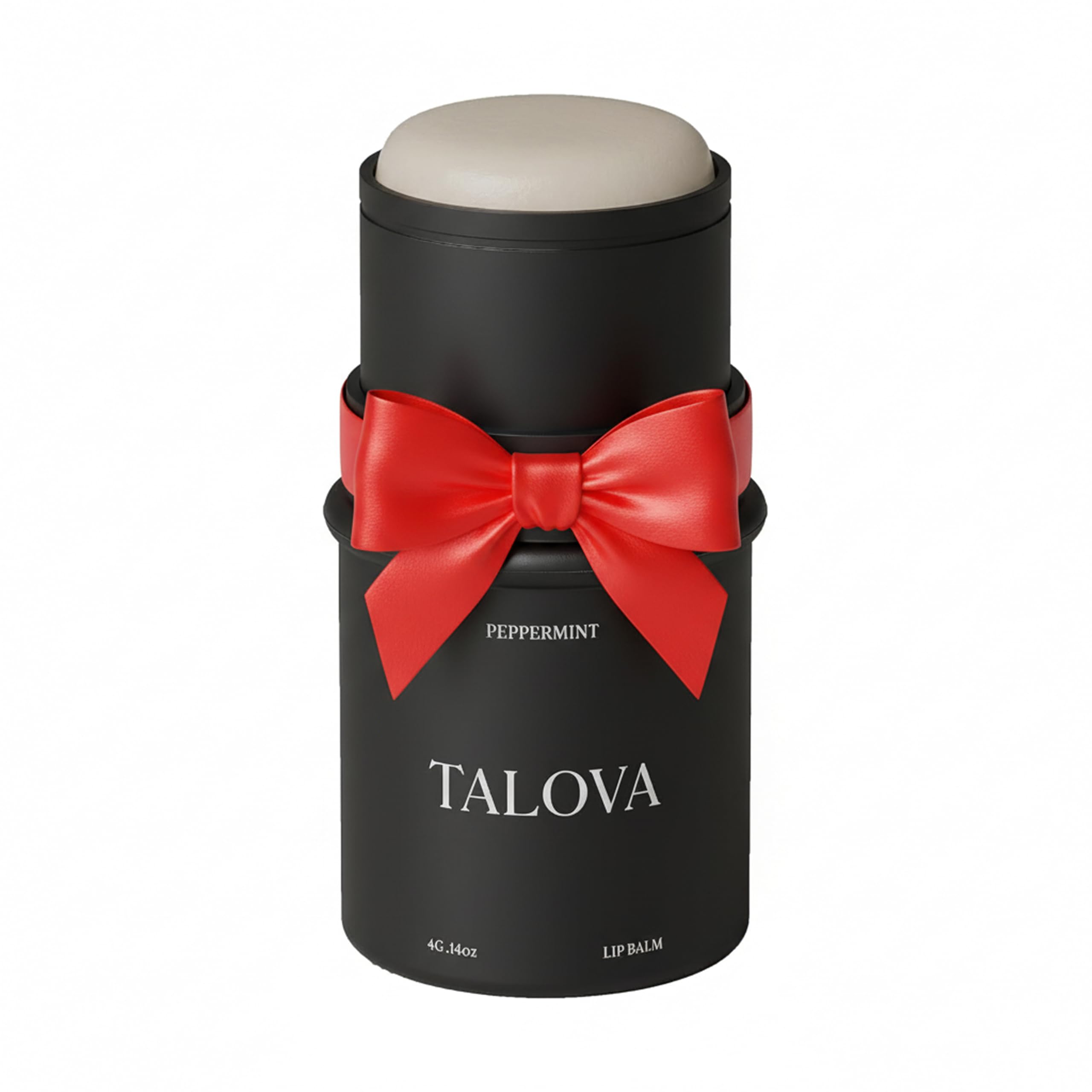 Talova Peppermint Lip Balm tube offers cooling refreshment and lasting hydration.