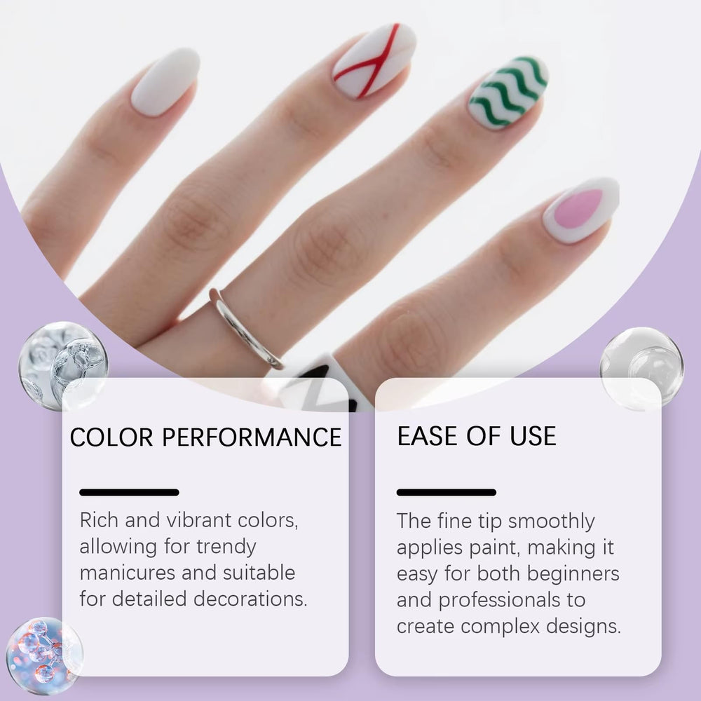 Talzpro nail art pen durable-finish shows chip-resistant wear ideal for daily activities.