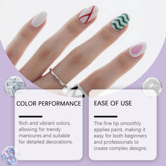 Talzpro nail art pen durable-finish shows chip-resistant wear ideal for daily activities.
