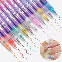Talzpro nail art pen fine tip closeup highlights precise lines for detailed artwork.