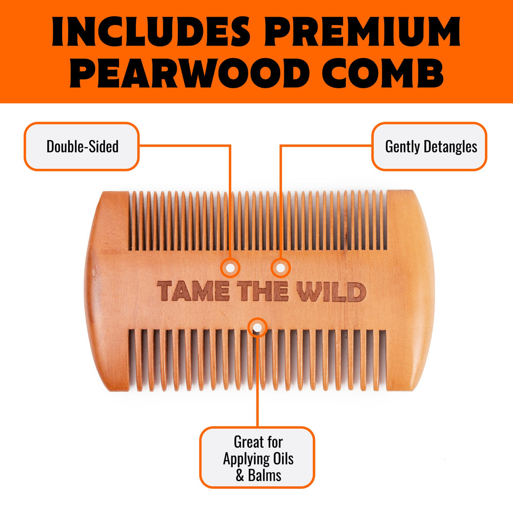 TAME THE WILD beard brush with 3 temperature options for versatile looks.