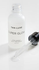 TAN-LUXE Super Glow on skin delivering subtle sun-kissed glow and renewed radiance.