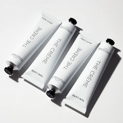 TAN-LUXE The Crème label detail confirms cruelty-free, toxin-free formulation.