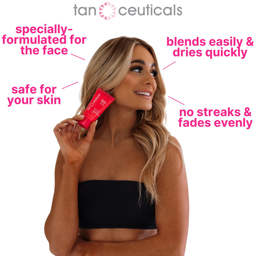 Tanceuticals coconut-scent self-tanner image conveys refreshing aroma during tanning.