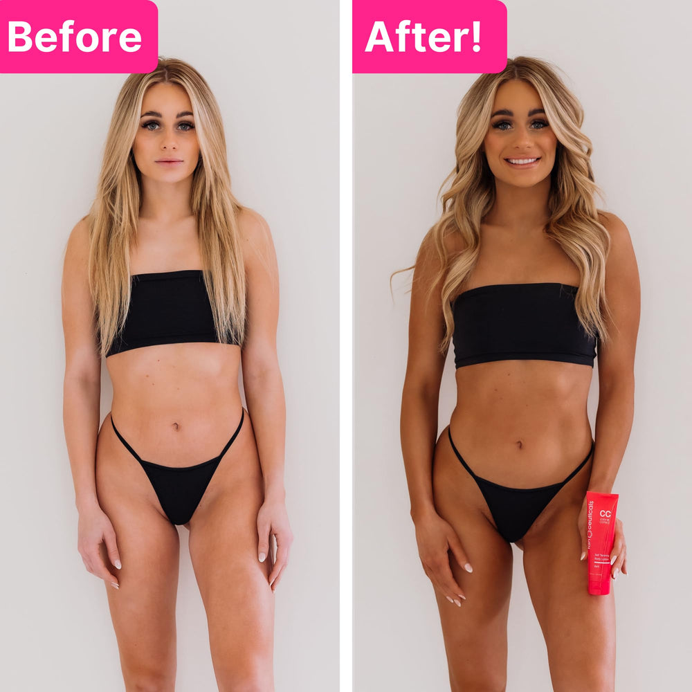 Tanceuticals Dark Self Tanner swatch reveals rich bronze shade for deeper skin tones.
