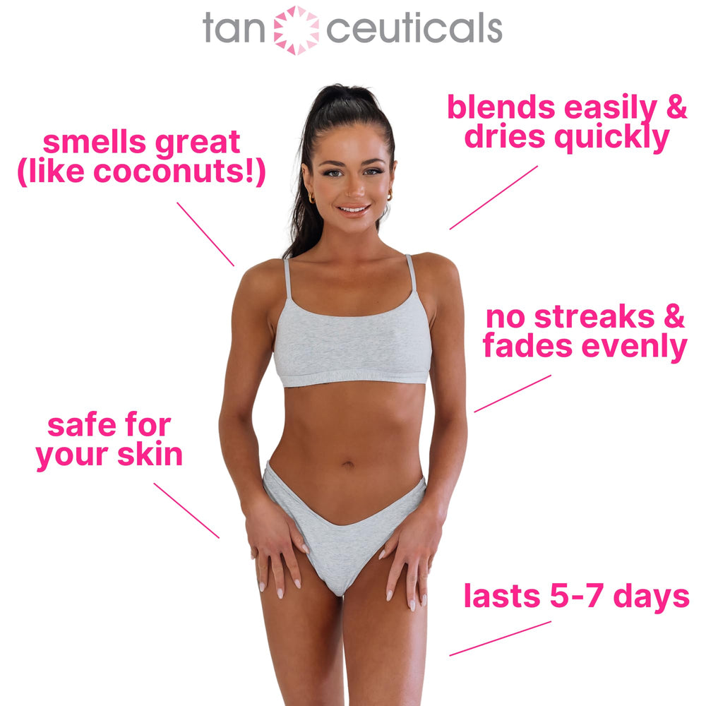 Tanceuticals Self Tanner coconut scent signals a pleasant aroma during application.