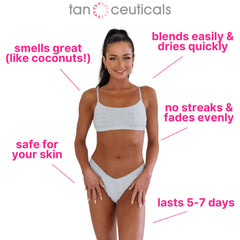 Tanceuticals Self Tanner coconut scent signals a pleasant aroma during application.