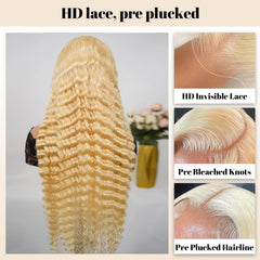 Tanduca 613 lace-front wig pre-plucked baby hair delivers a ready-to-style natural look.